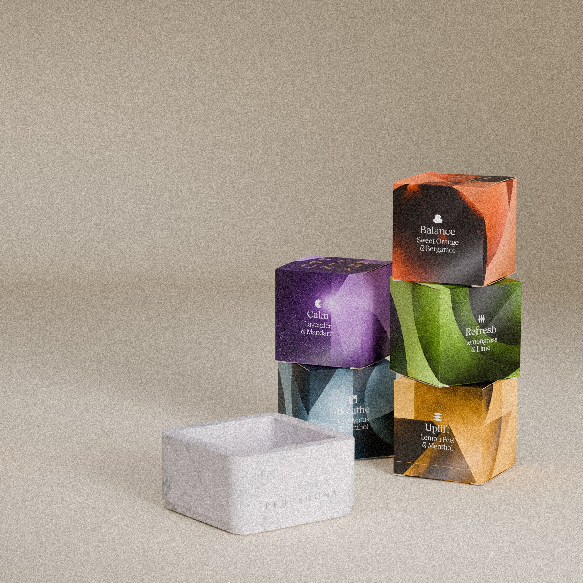 Set ventajoso – 5 cubos de ducha + cuenco de piedra