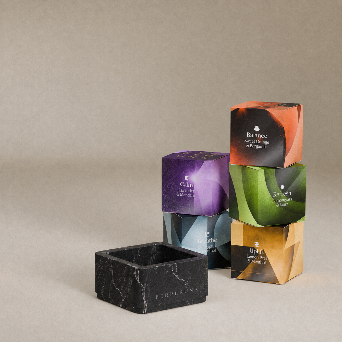 Set ventajoso – 5 cubos de ducha + cuenco de piedra