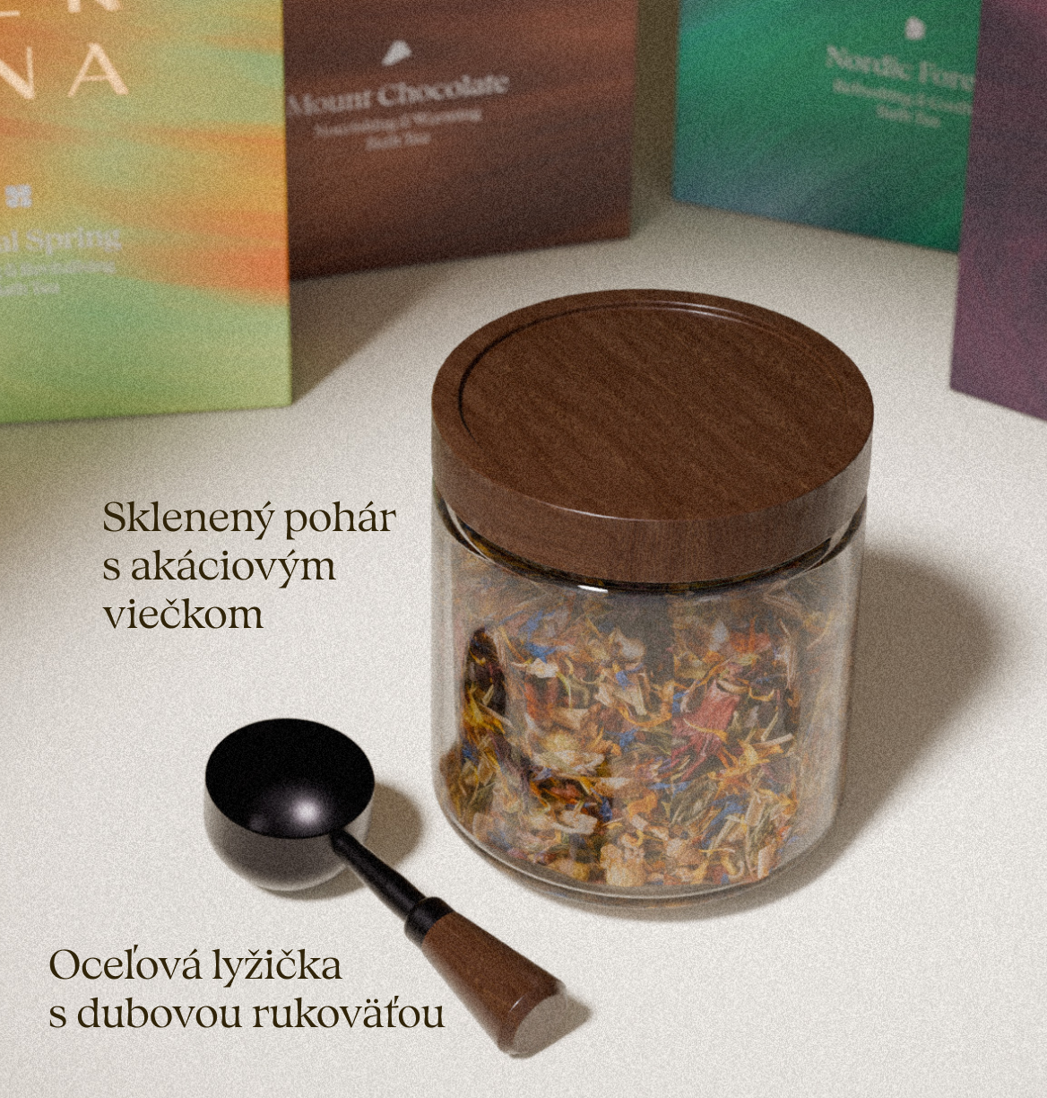 Colección completa de tés de baño + vaso y cuchara