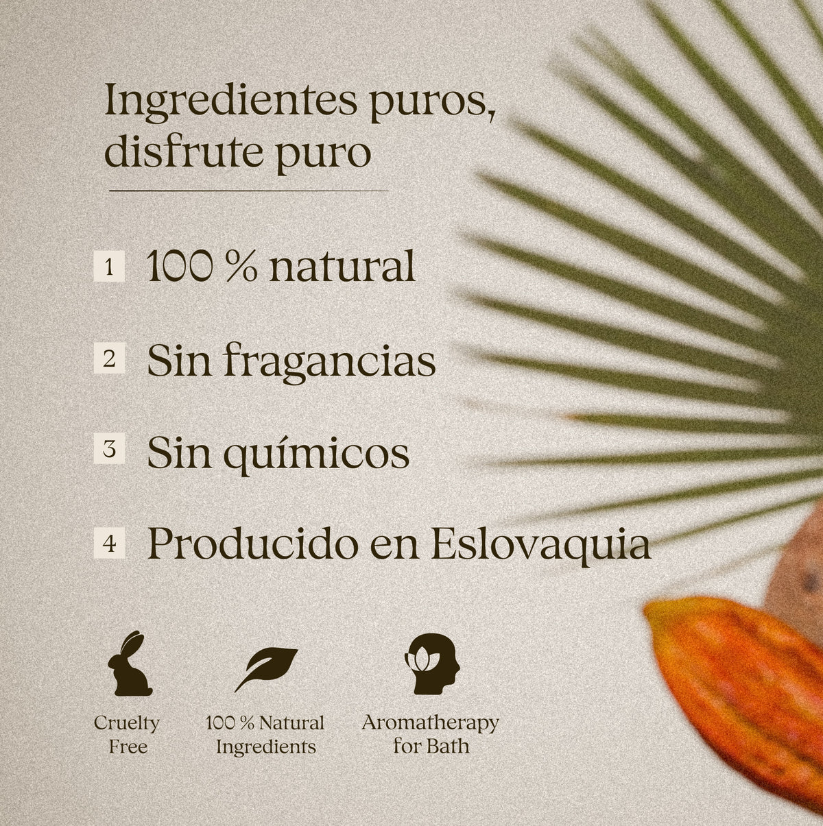 Mount Chocolate 50 g – té de baño: ingredientes puros, sin fragancias, producido en Eslovaquia