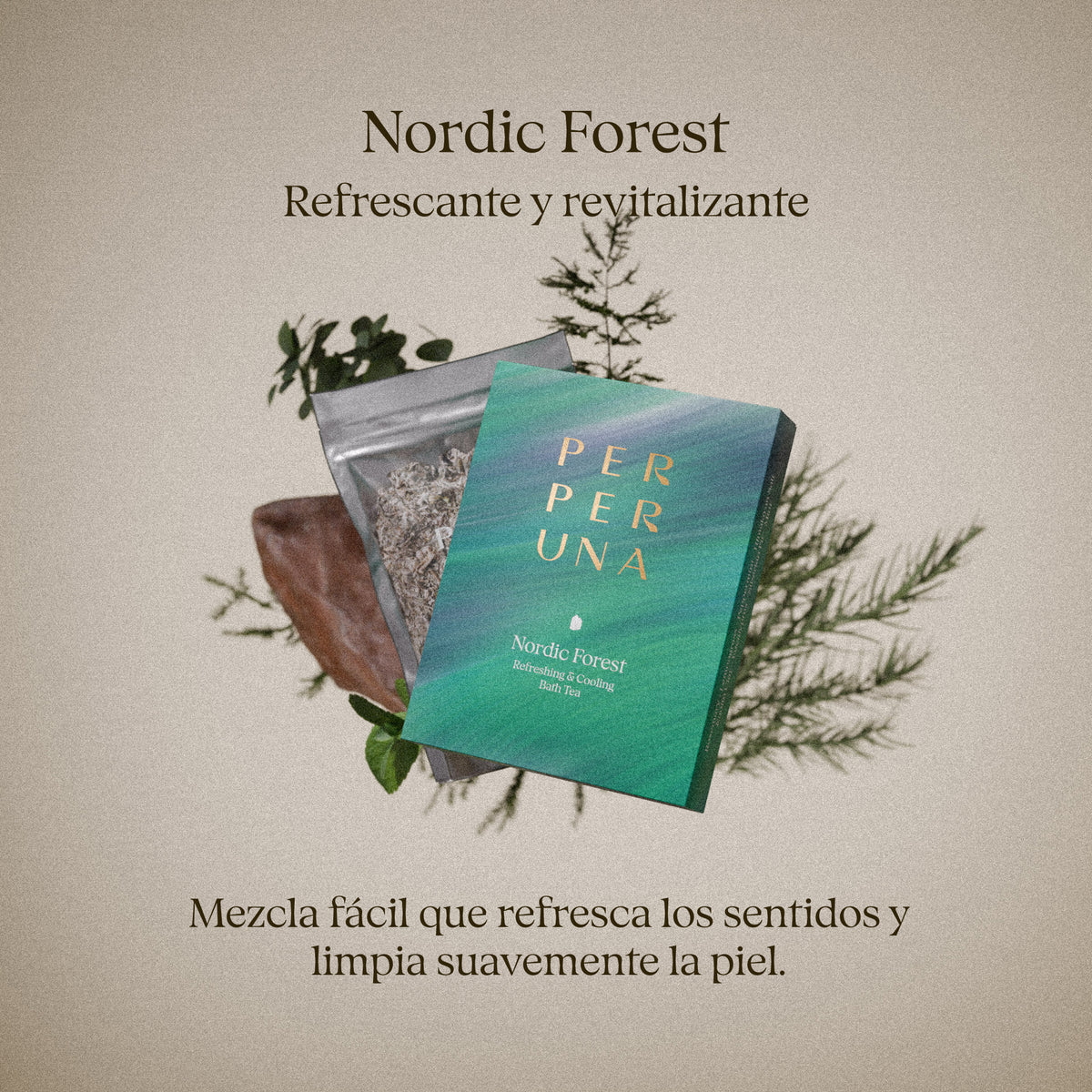 Nordic Forest 50 g – té de baño: tarjeta del aroma