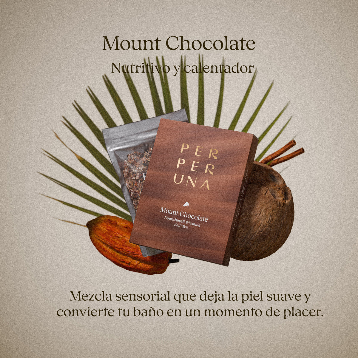 Mount Chocolate 50 g – té de baño: tarjeta del aroma