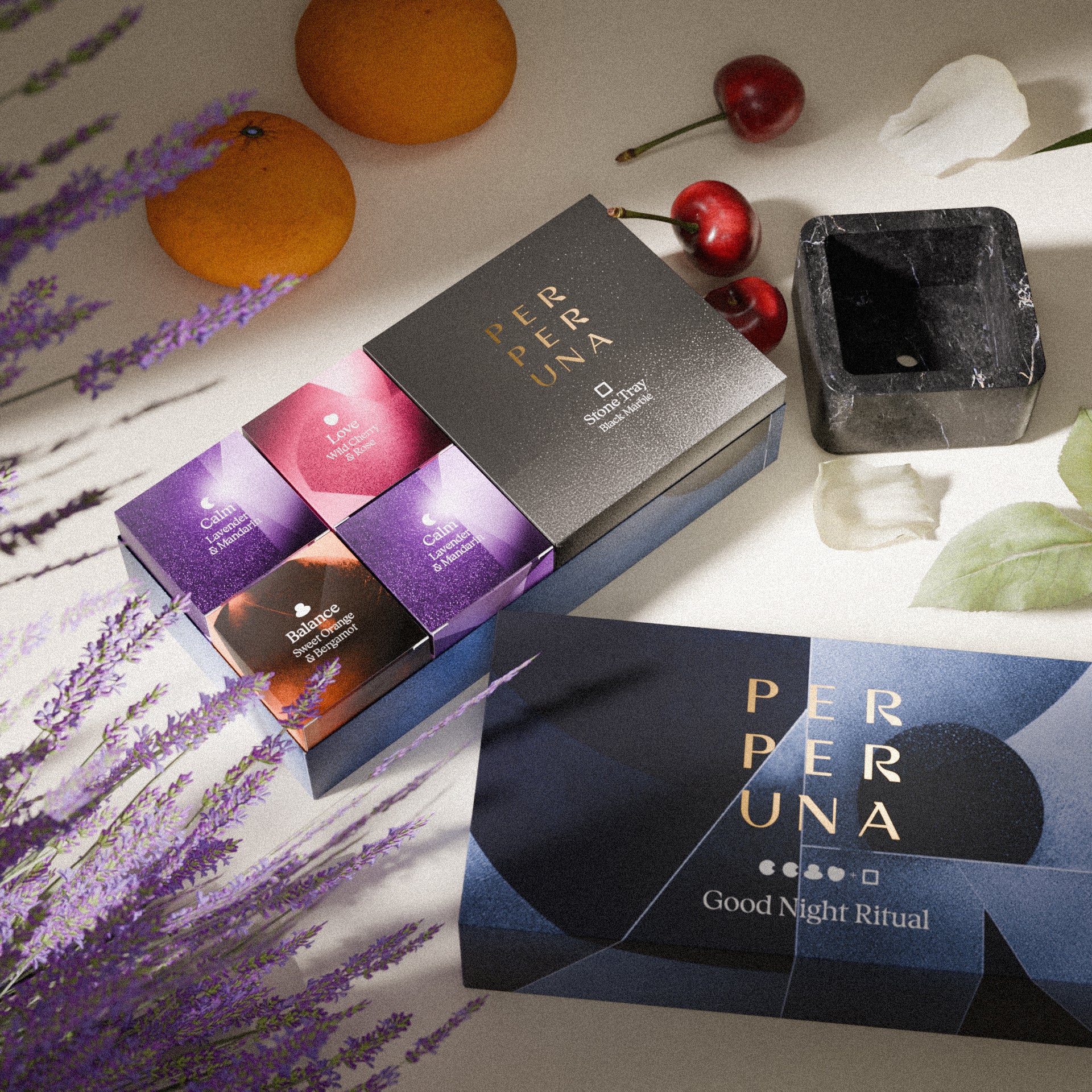 Good Night Ritual - Set completo con plato de piedra